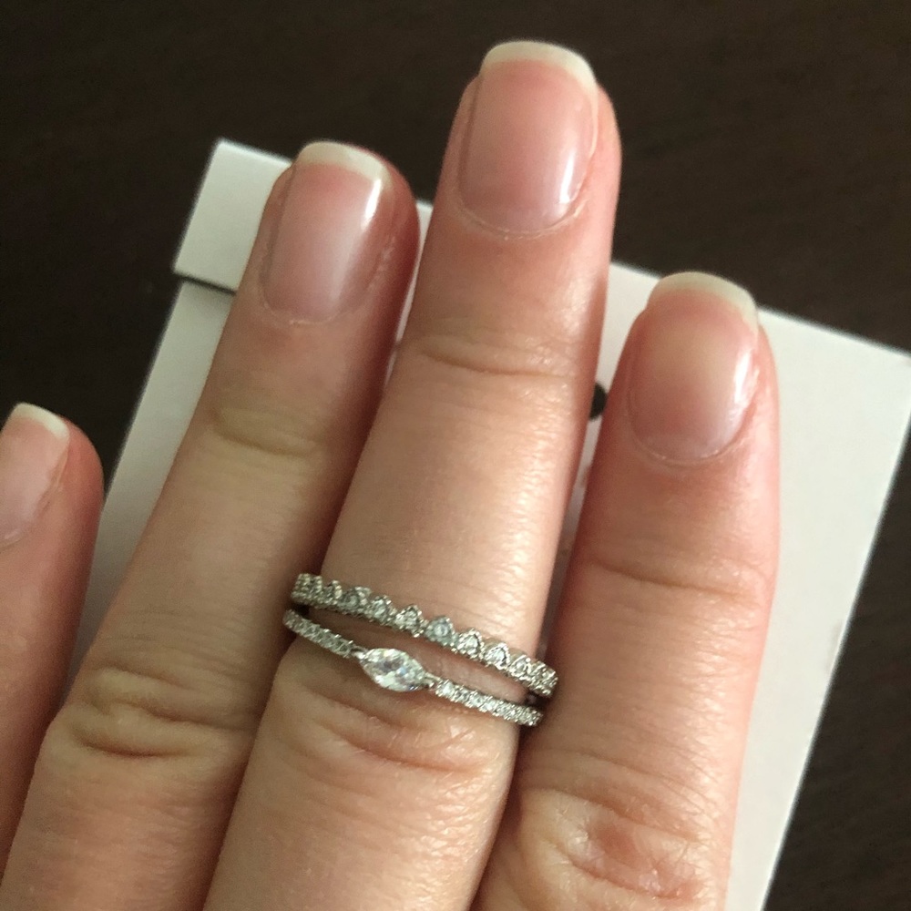 Lauren Conrad Silver Ring Set